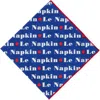 Jonathan Adler Le Napkin Set In Navy/red Trim