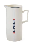 Jonathan Adler Le Pitcher In White/blue/red