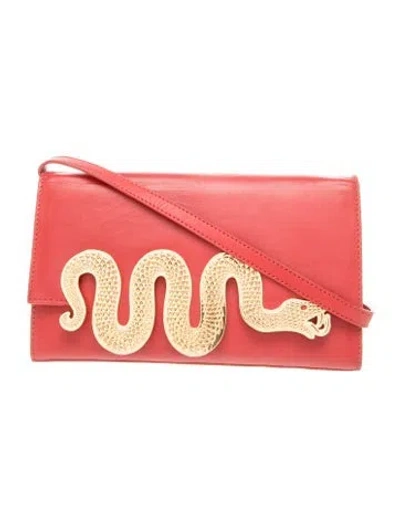 Pre-owned Jonathan Adler Leather Shoulder Bag In Pink
