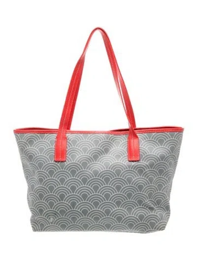 Pre-owned Jonathan Adler Leather Top Handle Bag In Grey