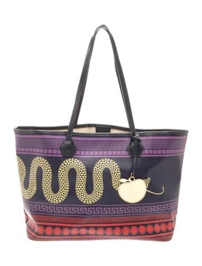 Pre-owned Jonathan Adler Leather Tote In Blue