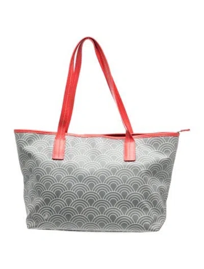 Pre-owned Jonathan Adler Leather Tote In Grey
