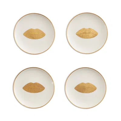 Jonathan Adler Lip Coasters, Set Of 4 In Multi