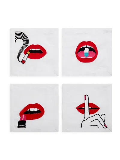 Jonathan Adler Lips Cocktail Napkins