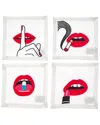 Jonathan Adler Lips Cocktail Napkins