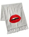 Jonathan Adler Lips Embellished Merino Wool Throw