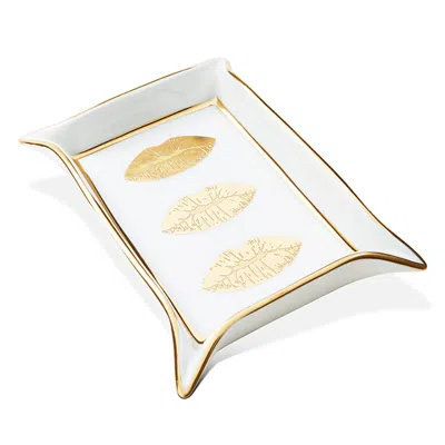 Jonathan Adler Lips Valet Tray In White