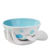 Jonathan Adler White L'pop Eve Porcelain Accent Bowl In Blue