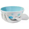 Jonathan Adler White L'pop Eve Porcelain Accent Bowl In White/blue Polka Dot