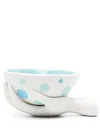 Jonathan Adler White L'pop Eve Porcelain Accent Bowl In White
