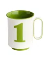 Jonathan Adler Lucky Number 1 Mug In Green