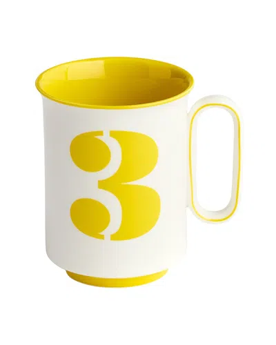 Jonathan Adler Lucky Number 3 Mug In Yellow