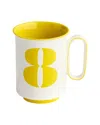 Jonathan Adler Lucky Number 8 Mug In Yellow