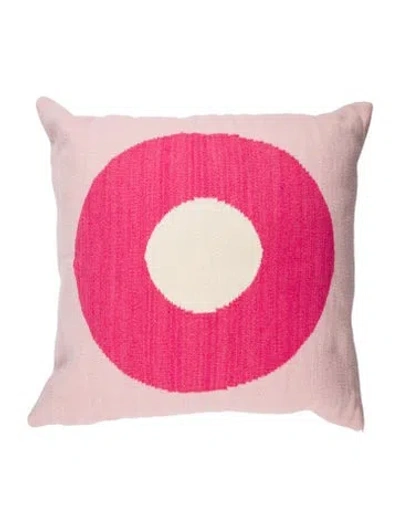 Pre-owned Jonathan Adler Lucky Strike Pop Throw Pillow In Pink