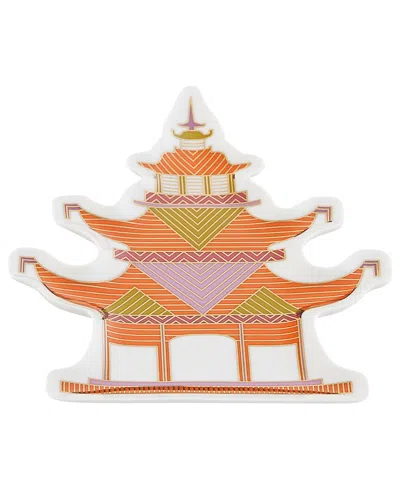Jonathan Adler Luxembourg Pagoda Trinket Tray In Orange
