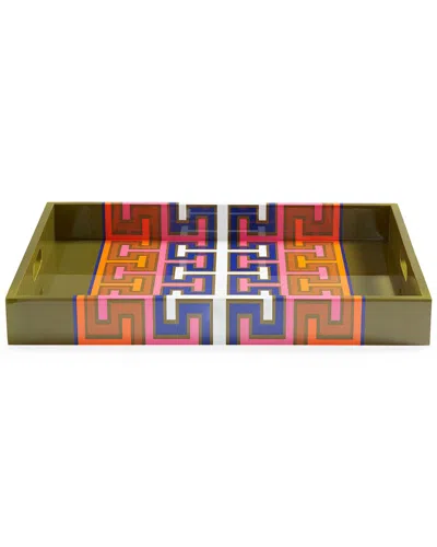 Jonathan Adler Madrid Lacquer Tray In Green