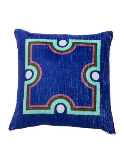 Pre-owned Jonathan Adler Madrid Moulding Square Pillow In Multi