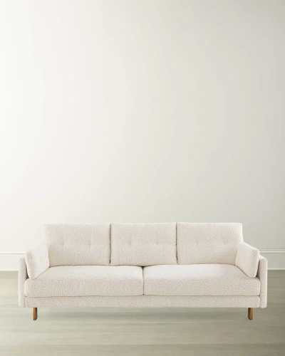 Jonathan Adler Malibu Boucle Sofa In White
