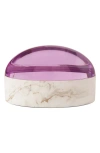 Jonathan Adler Marble Globo Box In Lavender