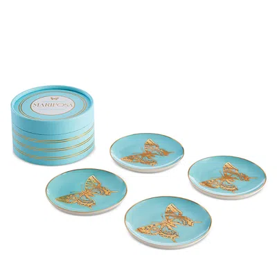 Jonathan Adler Mariposa Coaster Four-piece Set In Multi