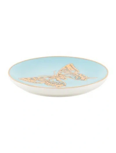 Pre-owned Jonathan Adler Mariposa Dish In Blue/metallic
