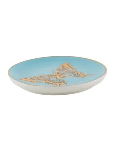 Pre-owned Jonathan Adler Mariposa Dish In Blue/metallic