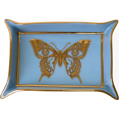 Jonathan Adler Mariposa Valet Tray In Blue