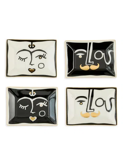 Jonathan Adler Marseilles 4-piece Petite Tray Set In Multi
