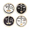 Jonathan Adler Marseilles Coaster Set In Black