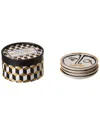 Jonathan Adler Marseilles Coasters In Black