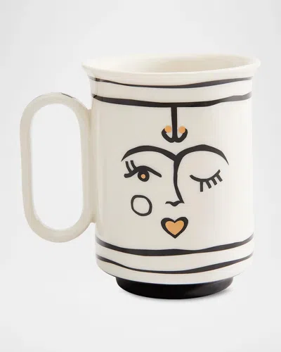 Jonathan Adler Marseilles Porcelain Mug In White