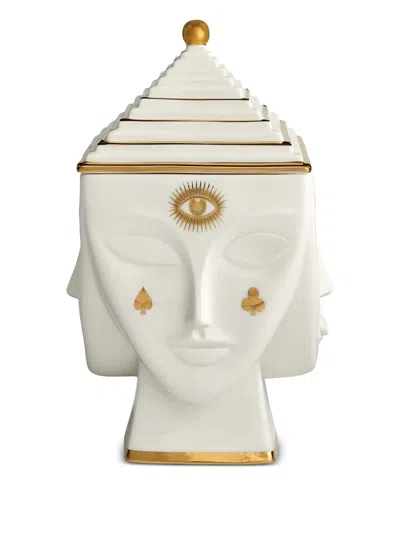 Jonathan Adler Masquerade Canister In White
