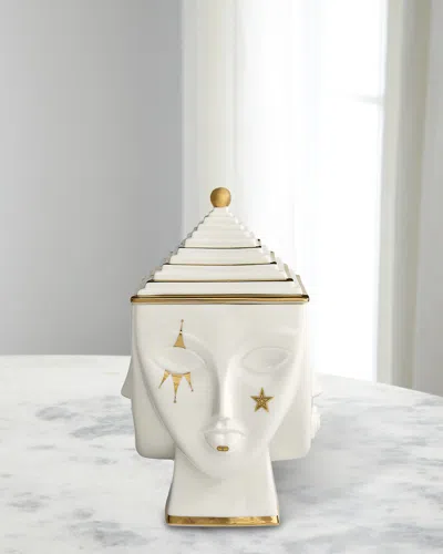 Jonathan Adler Masquerade Ice Bucket In Black
