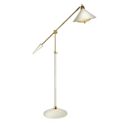 Jonathan Adler Maxime Task Floor Lamp In Antique White