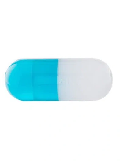 Pre-owned Jonathan Adler Medium Acrylic Pill In Blue