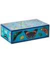 Jonathan Adler Medium Lacquer Botanist Box In Blue