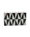Jonathan Adler Medium Op Art Lacquer Box In Black