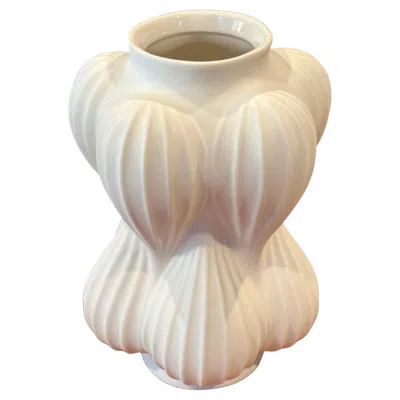 Pre-owned Jonathan Adler Medium Porcelain "balloon" Vase By  In Sand