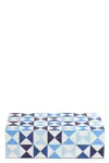 Jonathan Adler 'medium Sorrento Lacquer' Box In Blue