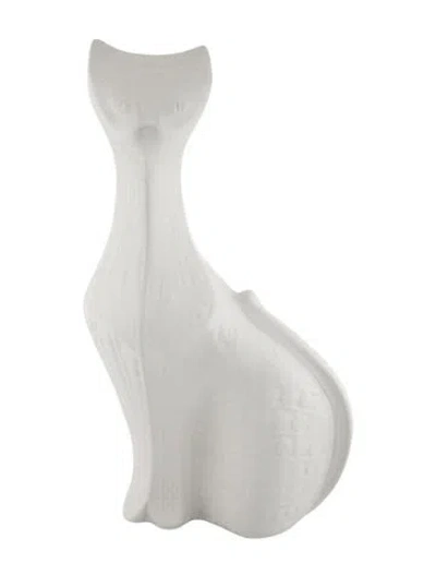 Pre-owned Jonathan Adler Menagerie Medium Cat Figurine In White