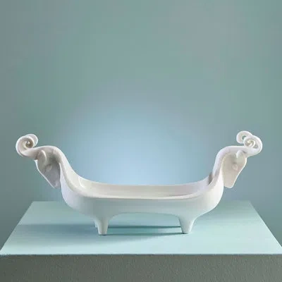 Jonathan Adler Menagerie Ram Bowl In White