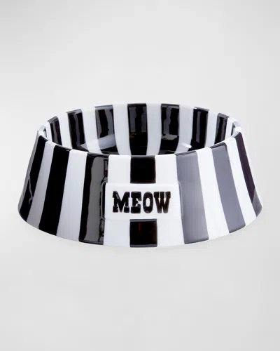 Jonathan Adler Meow Vice Pet Bowl In Black