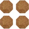 Jonathan Adler Metallic Cork Octagon Placemat Set In Brown