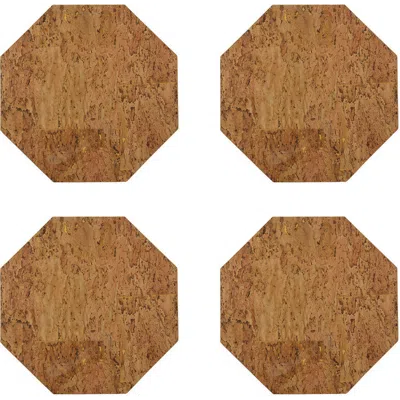 Jonathan Adler Metallic Cork Octagon Placemat Set In Brown