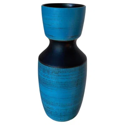 Pre-owned Jonathan Adler Mid Century Ceramic Vase By Kilrush Ceramics Ireland 1950s In Blue