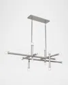 Jonathan Adler Milano 16-light Linear Chandelier In Nickel