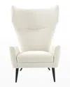 Jonathan Adler Milano Wing Chair, Olympus Oatmeal In White