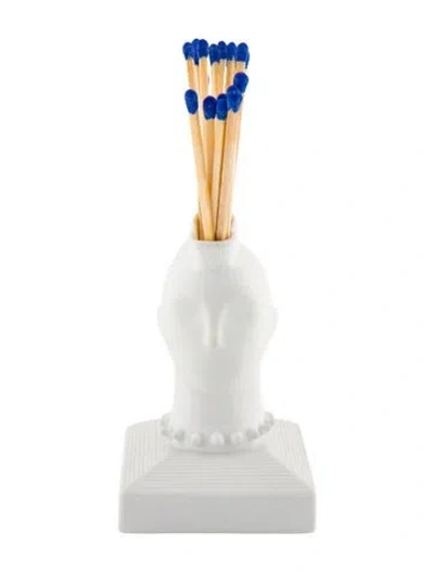 Pre-owned Jonathan Adler Mohawk Match Strike In White