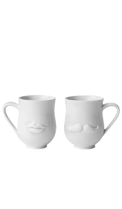 Jonathan Adler Mr. & Mrs. Muse Reversible Mug In White