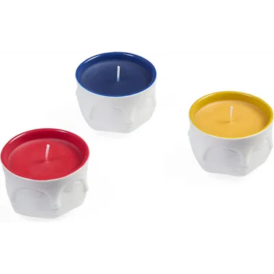 Jonathan Adler Muse Couleur Votive Candle Set In Red/blue/yellow